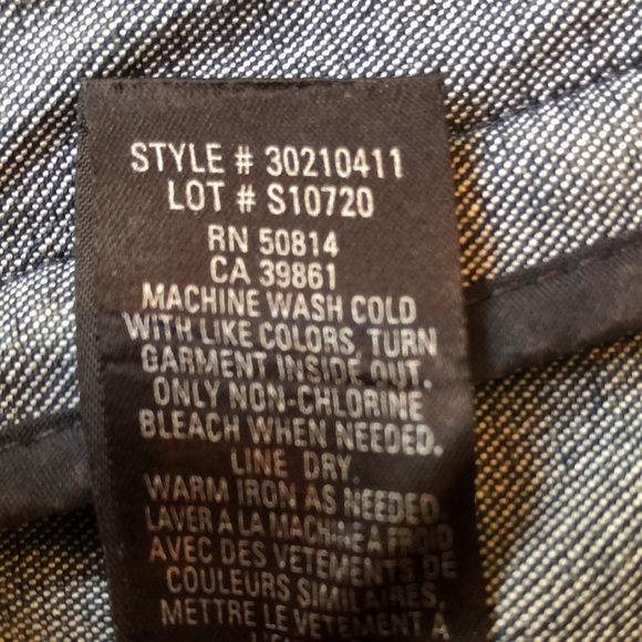 Vintage Elie Tahari Tapered Fitted Blue Denim Jacket Faux Leather Women's Small - Picture 6 of 16